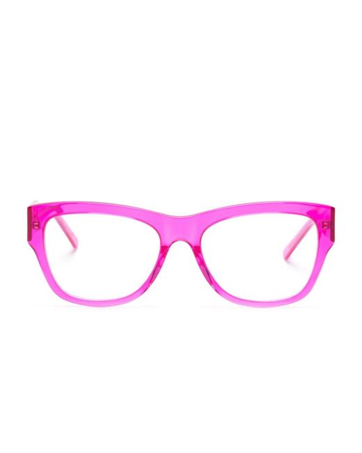 Occhiali da sole cat-eye con logo inciso di Balenciaga in Pink