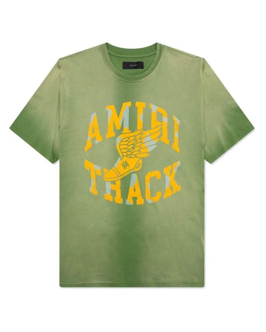 Camiseta Track con logo estampado Amiri de hombre de color Green