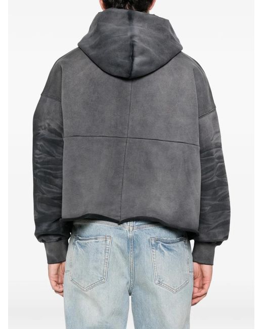 Purple Brand Black Hoodie En Polaire À Ornements for men