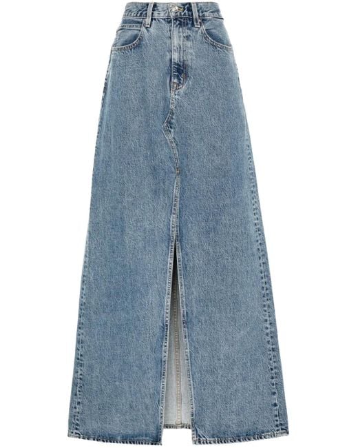 Jupe Longue Dallas En Jean SLVRLAKE Denim en coloris Blue