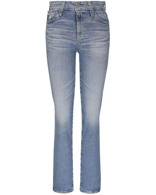 Jean skinny à taille haute AG Jeans en coloris Blue