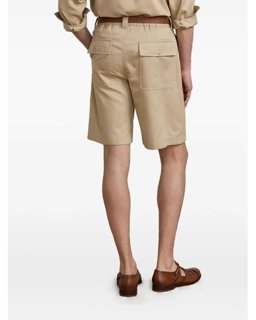 Ralph Lauren Natural Harold Flap-Pocket Shorts for men