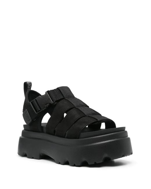 Ugg Black Cora Leather Sandals