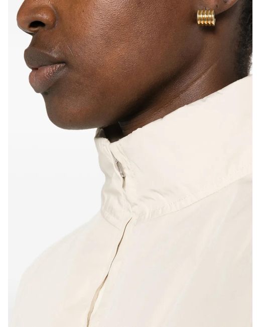 LAMRONS Natural Zip-Up High-Neck Jacket