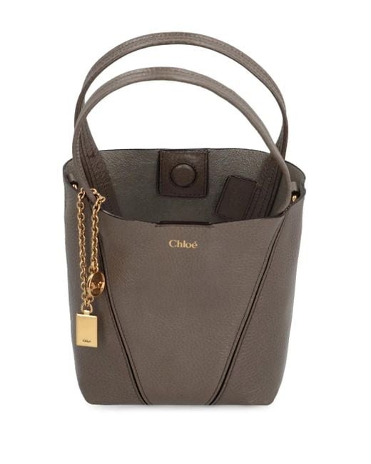 Borsa Tote Spin Piccola di Chloé in Brown