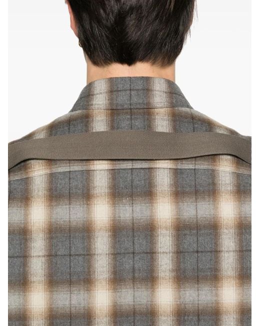 メンズ Rick Owens チェック シャツ Natural