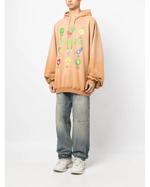 Vetements Pink Vegan Logo Drawstring Hood