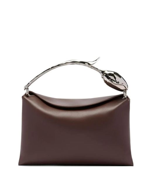 Erdem Brown Sac À Main Bloom Médium