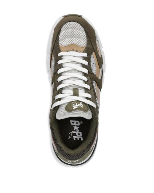 A Bathing Ape Green Shark Sta Sneakers for men