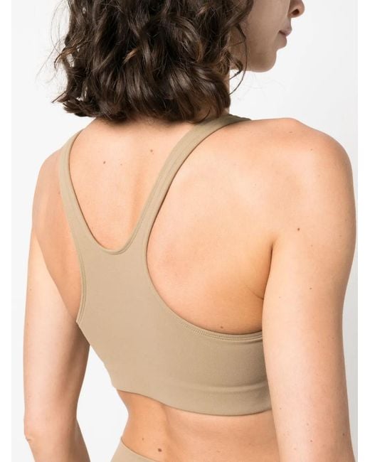 Sporty & Rich Brown Cropped Stretch Top