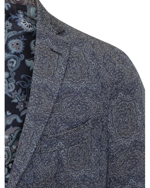 Etro Sakko mit Paisley-Print in Blue für Herren