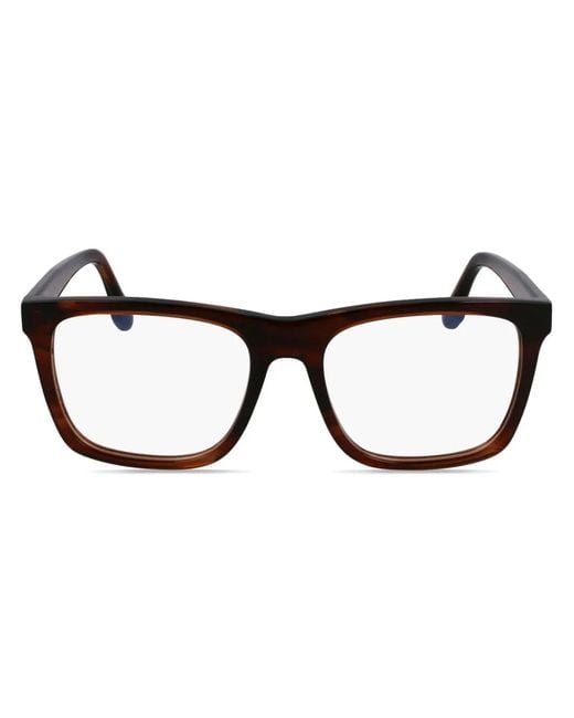 Victoria Beckham Brown Rectangle-Frame Glasses