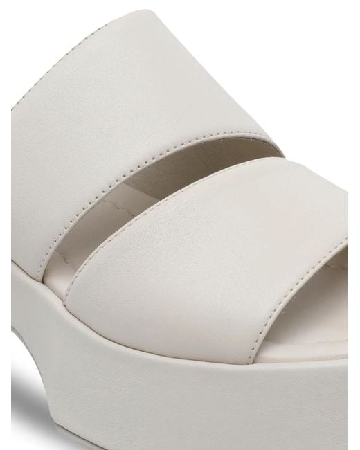 Vic Matié White 55Mm Leather Heeled Sandals