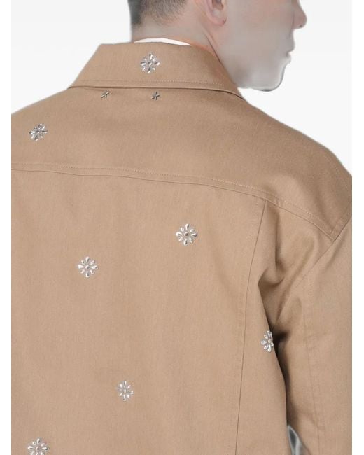 Golden Goose Deluxe Brand Natural Stud-Embellished Shirt Jacket for men