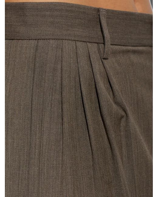 Moschino Gray Pleated Wool Trousers