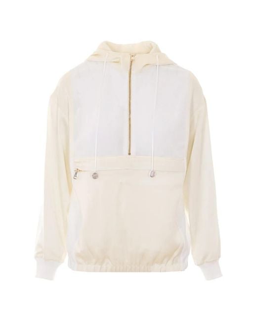 Fabiana Filippi White Half-Zip Hoodie