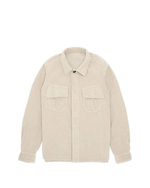 Fortela Natural Short Corduroy Pocket Overshirt for men