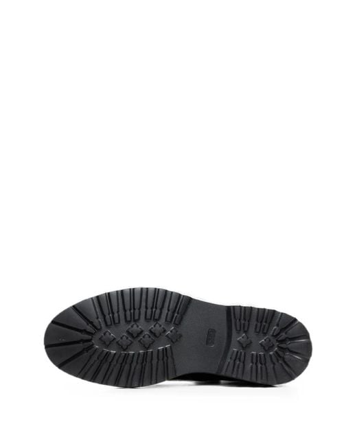 Poche Paris Black Brogue-Detail Ankle Boots for men