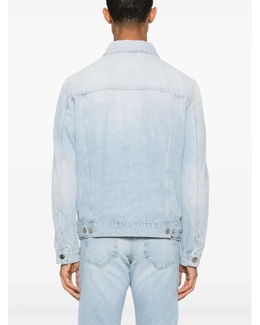 メンズ PT Torino Cotton Denim Jacket Blue