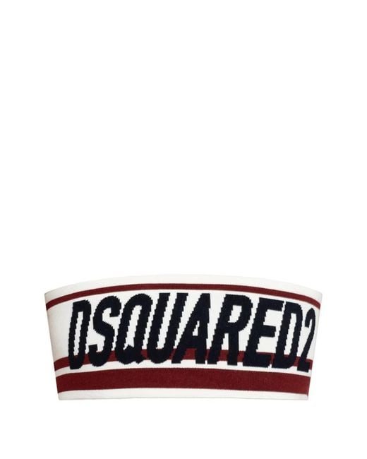 Top De Punto A Rayas DSquared² de color White