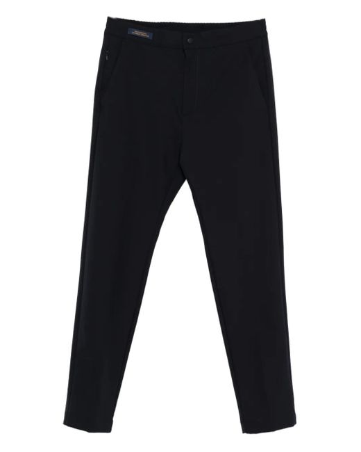 Paul & Shark Black Elastic-Waistband Trousers for men