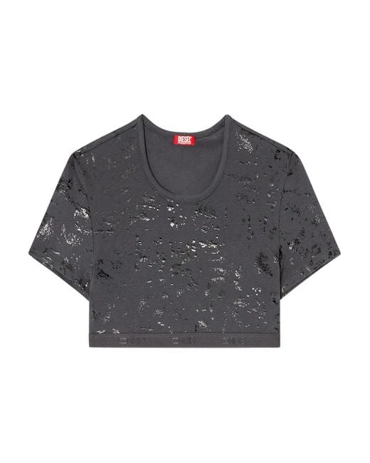 DIESEL Gray Irma-Gft Cropped Top