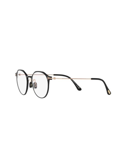 Tom Ford Black Round-Frame Raised-Bridge Glasses for men