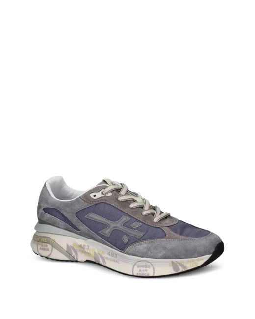 Premiata White Flat Shoes Suede for men