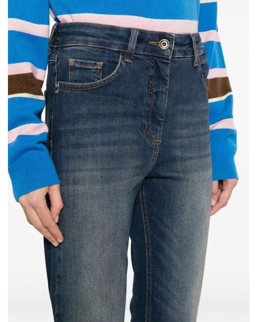 Patrizia Pepe Blue Logo-Detail Jeans