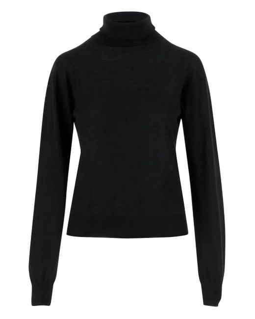 Saint Laurent Black Pullover Mit Stehkragen