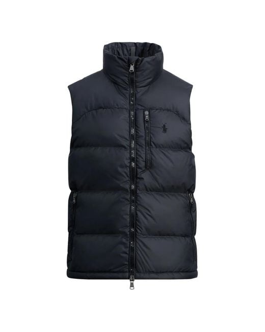 Polo Ralph Lauren Blue Zip-Up Quilted Gilet for men