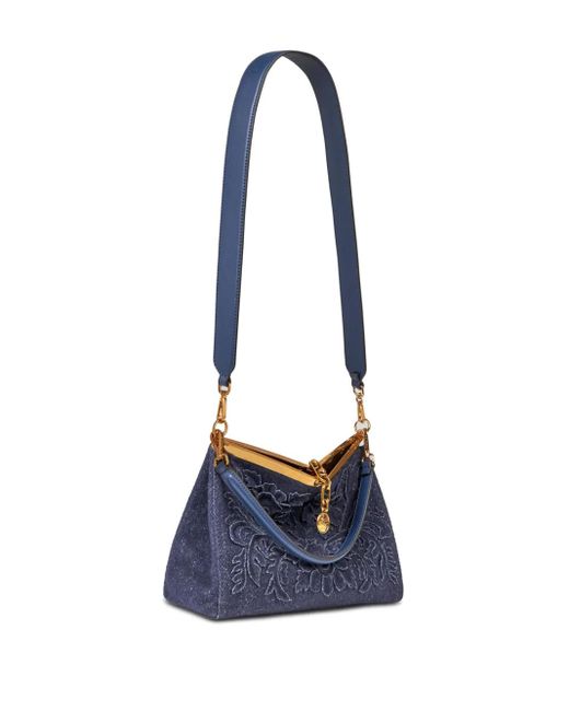 Etro Blue Medium Vela Shoulder Bag