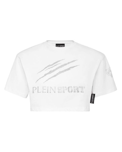 Philipp Plein White T-Shirt mit Logo-Print