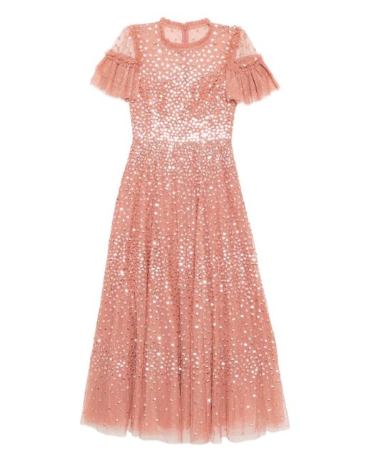 Needle & Thread Pink Kleid Mit Pailletten