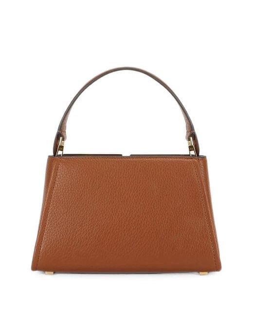 Elisabetta Franchi Brown Handbag With Logo