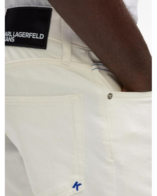 Karl Lagerfeld White Cotton Jeans for men