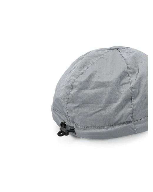 Stone Island Gray Logo-Patch Cap for men