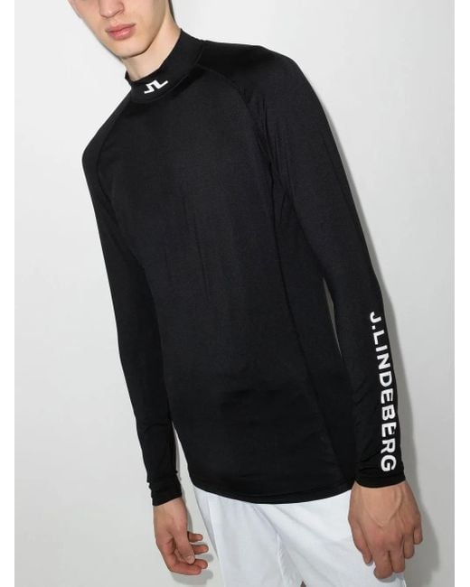 J.Lindeberg Black Aello Compression Top for men