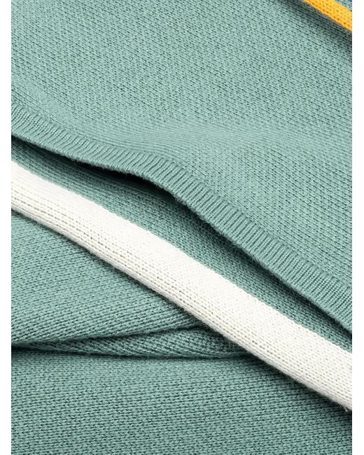 Rhude Green Panelled Knit Trousers for men