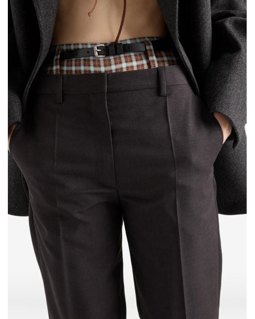Prada Black Straight-Leg Trousers