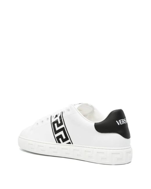 Versace Greca Sneaker Aus Besticktem Nylon in White für Herren