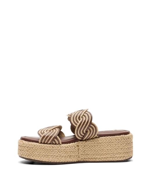Casadei White Thaiti Platform Sandals