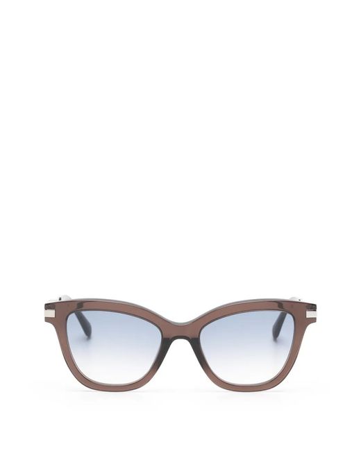 Zadig & Voltaire Brown Logo-Plaque Cat-Eye Sunglasses