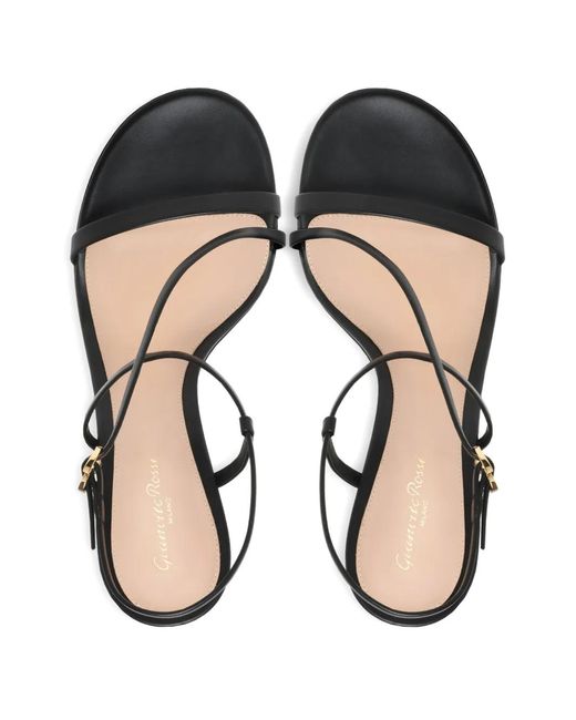 Gianvito Rossi Metallic 70Mm Ascent Cross-Over Sandals