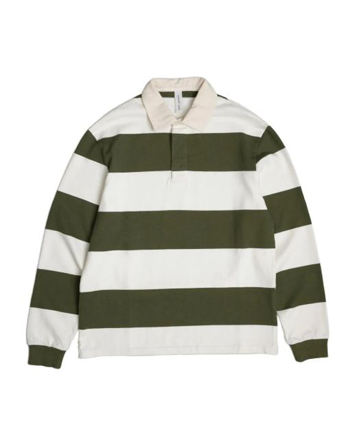 Another Aspect Green Stripe Polo Shirt for men