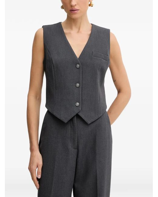 Guess Blue Joandra Buttoned Blazer Vest
