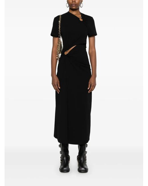 Rabanne Black Jersey Midi Dress