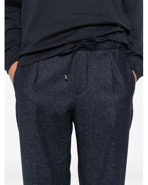 Berwich Blue Drawstring-Fastening Trousers