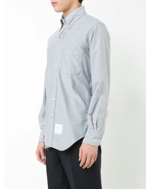 Thom Browne Blue Patch Pocket Shirt for men
