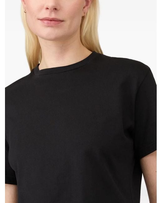 Camiseta con cuello redondo Sunspel de color Black